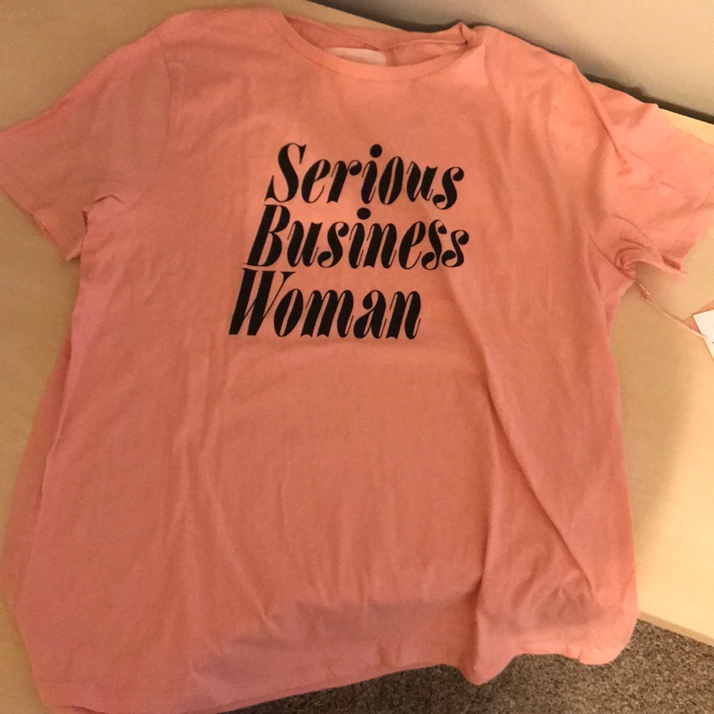 NWT ban.do Tee- “Serious business woman”